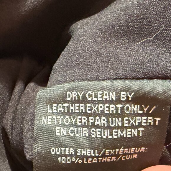 Lamarque women's mini skirt 8 leather black wide waistband *flaw* exposed zipper - Picture 10 of 10